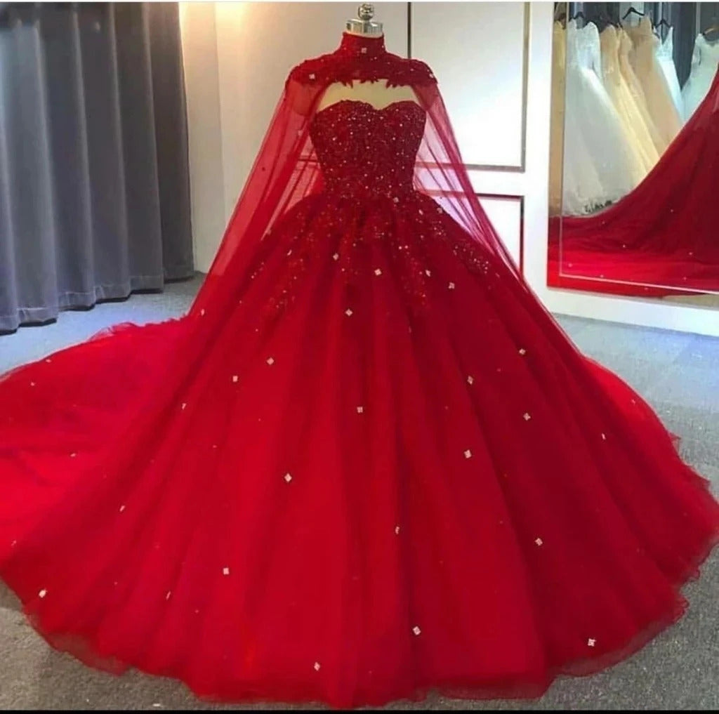 ANGELSBRIDEP Sweetheart Quinceanera Dresses For 15 Years Fashion Lace Beading Princess Birthday Party Gown With Cape Customized