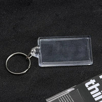 1/10pcs Transparent Photo Frame Keychain Tassels Snap-In Custom Insert Photo Acrylic Blank Keyring Clear Blank Picture Pendant