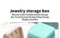 Portable Jewellery Box Ring Box Necklace Earring Storage Box Home Travel Jewellery Box Leather Display Case