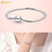 Danturn 925 Sterling Silver Bracelets Gold Heart, Butterfly Crown Women Bangles Luxury Jewelry Anniversary GIft DIY Fashions