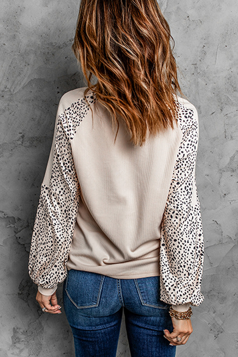 Blank Apparel - Leopard Print Pullover Top