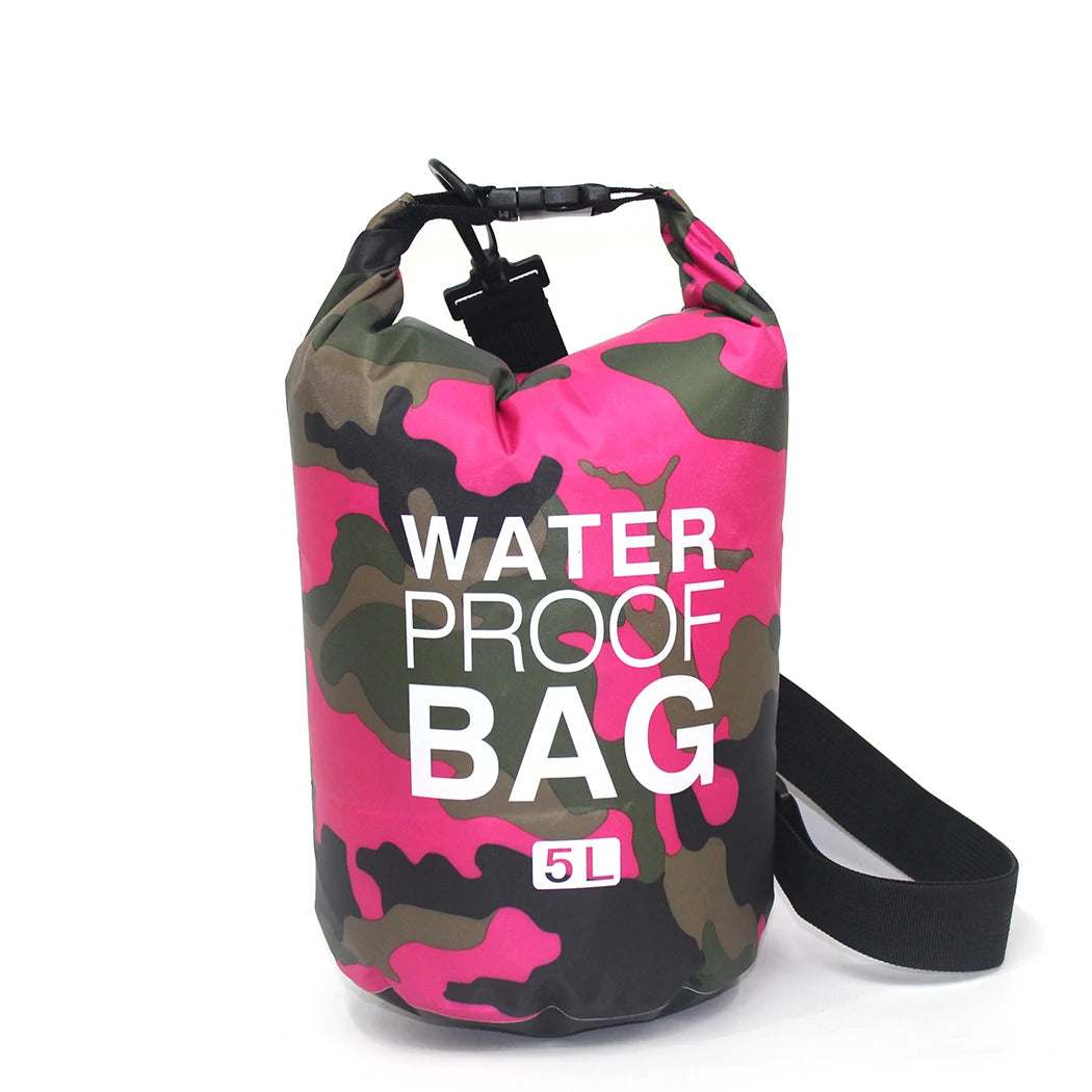 2/5/10/15/30L Outdoor Camouflage Waterproof Dry Bags Portable Rafting Diving Dry Bag Sack PVC Swimming Bags for River Trekking