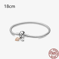 2024Hot Sale Heart Zircon Snake Chain Charm Beads Bracelet Women 925 Silver Original Pendant Bead DIY Jewelry Fine Festival Gift