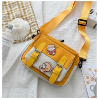 Korean Style Canvas Shoulder Bag For Women New Fashion Female Crossbody