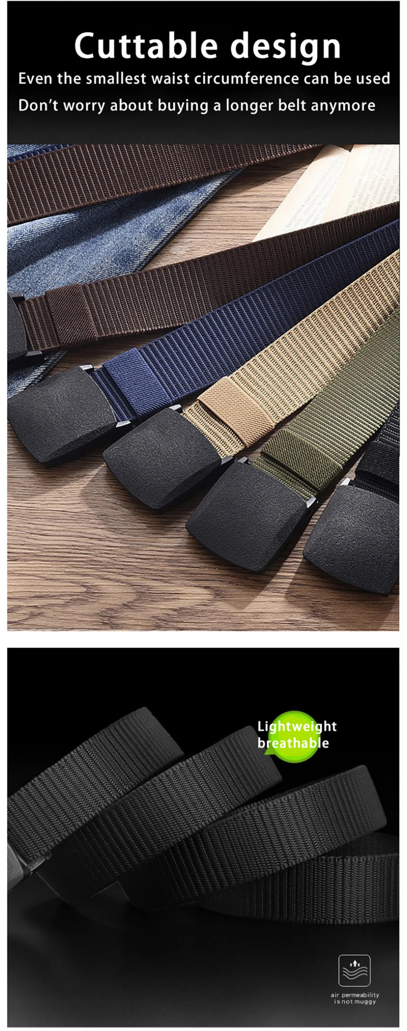 Men's Belt Outdoor Casual Canvas Belt Metal Free Training Nylon Tactical Belt With Pants Jeans Belt Sports Belts For Men Women