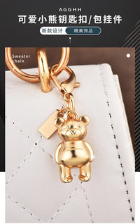 Exquisite High-end Bear Cherry Butterfly Keychains For Women Y2k Bag Pendant Car Key Chains Jewelry Gift Decoration Accessories