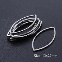 10pcs/lot 316 Stainless Steel   Hollow Geometric Square Circle Triangle Charms Wholesale Never Tarnish Jewelry Making Charms