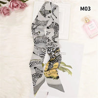 Horse Printing Bag Scarf 2024 New Small Skinny Silk Scarf Women Luxury Brand Foulard Women Tie Fashion Head Scarves For Ladies