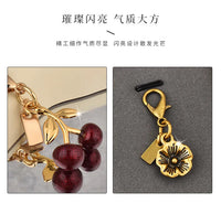 Exquisite High-end Bear Cherry Butterfly Keychains For Women Y2k Bag Pendant Car Key Chains Jewelry Gift Decoration Accessories