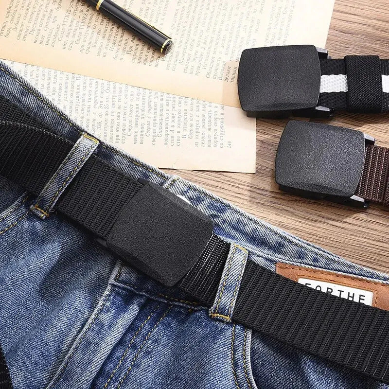 Men's Belt Outdoor Casual Canvas Belt Metal Free Training Nylon Tactical Belt With Pants Jeans Belt Sports Belts For Men Women