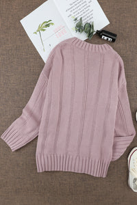 Wine Oversize Thick Pullover Sweater