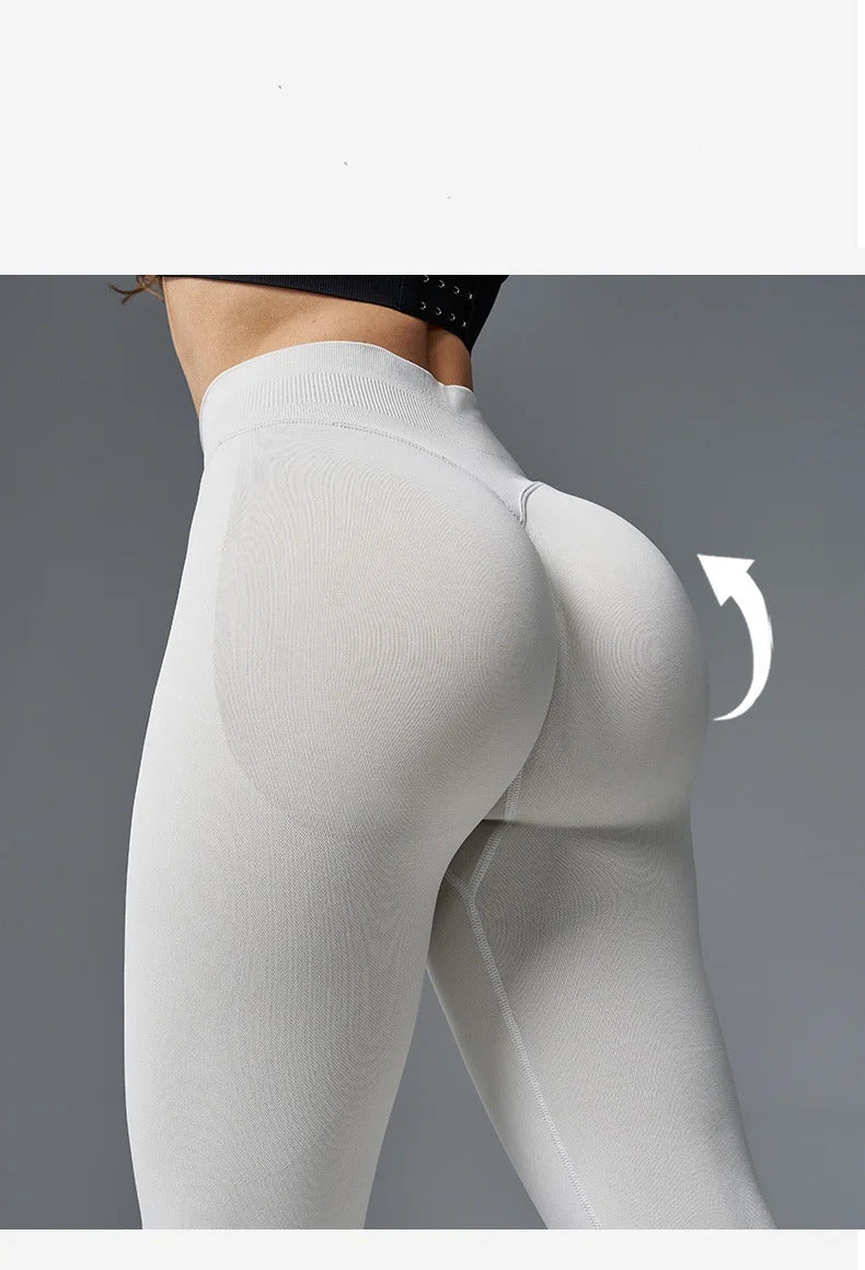 Peach Hip Tight High Waist Yoga Pants Hip Lifting Running Fitness Seamless Leggings Thick Sports Cycling Pants Quick Drying