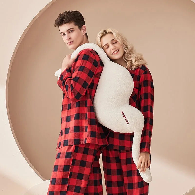 2024 New Year Couple Family Christmas Pajamas Red Plaid Costume for Adult Mother Kids Clothes Matching Outfits Sleepwear Set