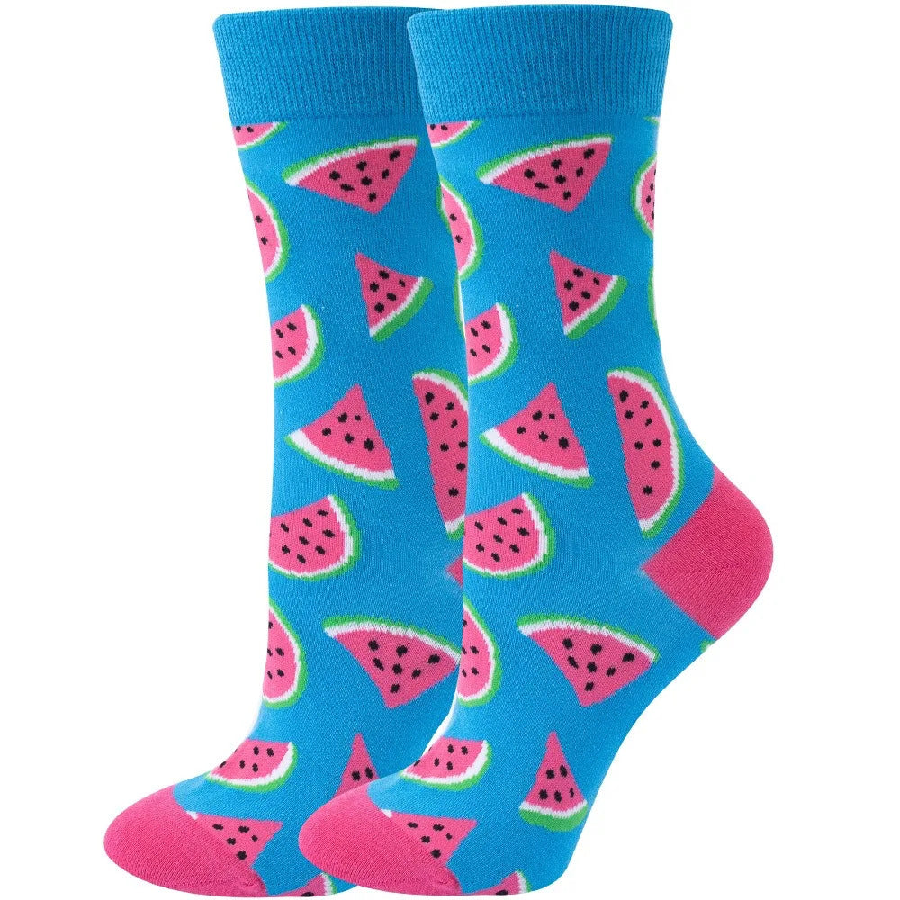 New Fashion Colorful Funny Happy Casual Women Socks Dress Harajuku Cute Animal Cartoon Men's Socks