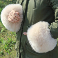 Imitation Raccoon Fox Hair Fluffy Hand Rings Fluffy Wrist Guards Women's Cuffs Imitation Rabbit Fur Bracelets Cuffs Wrist Covers