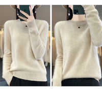 New cashmere sweater women's sweater in autumn and winter 100% merino wool fashion O-neck autumn warm pullover top