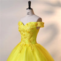 Ashley Gloria Yellow Party Dresses 15quinceanera Dresses 2024 Elegant Ball Gown Classic Lace Vestidos Customized B01