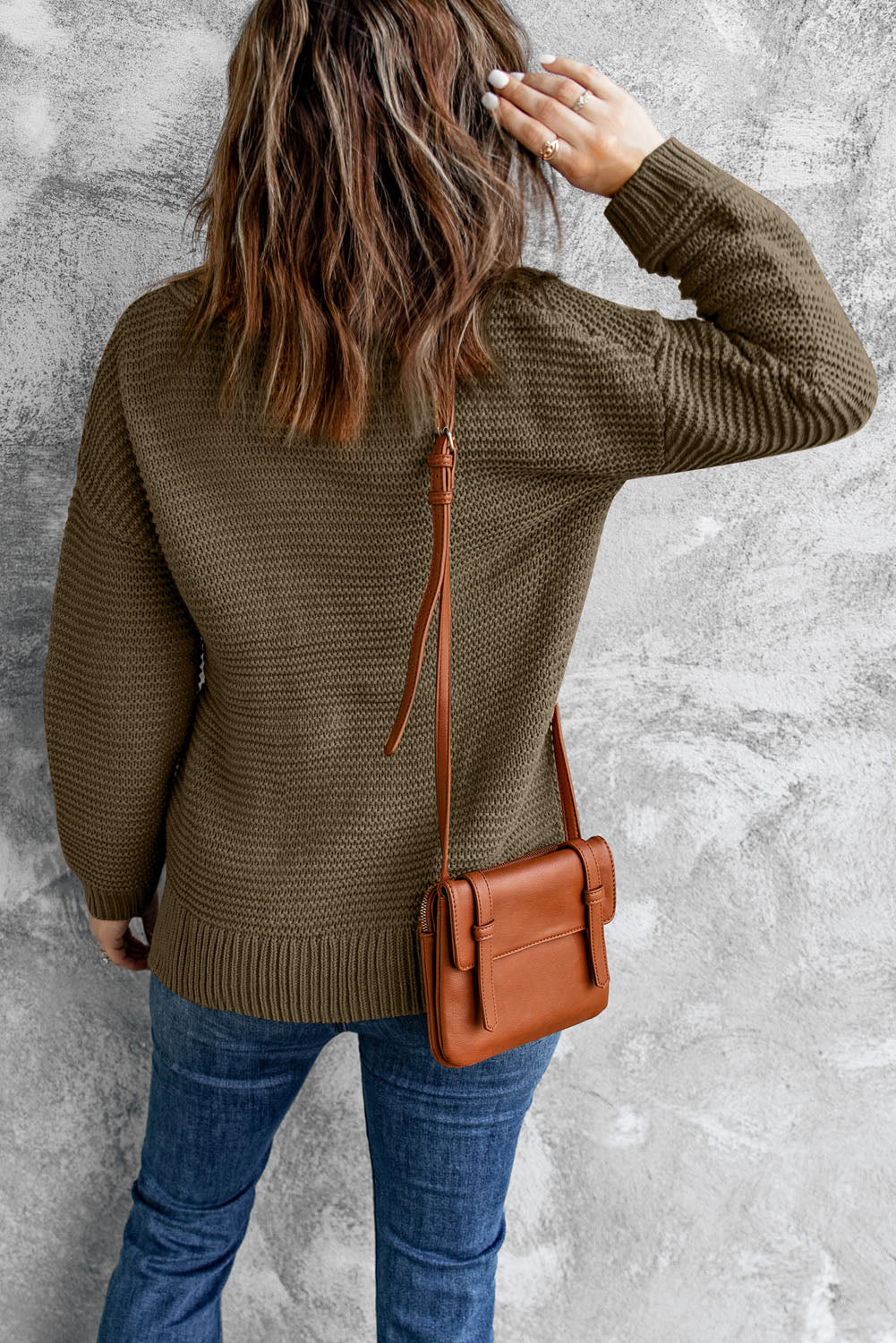 Sage Green Cozy Long Sleeves Turtleneck Sweater