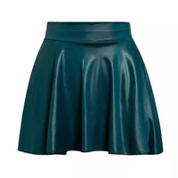 Multipurpose Elastic Mini Short Skirt Women Faux Leather Skirts High Waist For Skater Work Nightclub