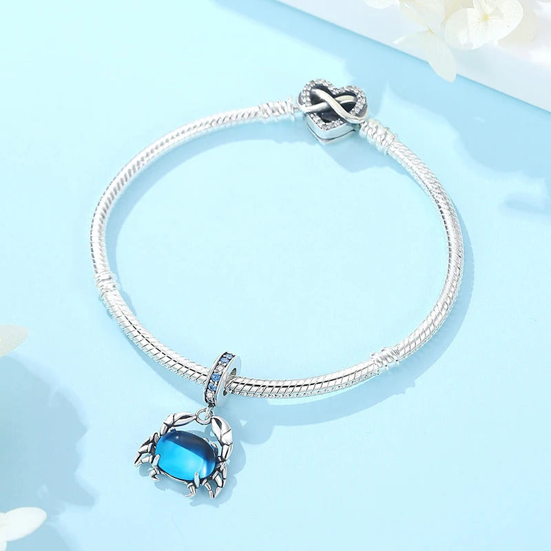 Original 925 Sterling Silver Bracelets Bangles Crystal Ball Love Heart Clasp Beads Charms Moments Bracelet For Women DIY Jewelry