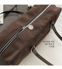 Casual Large Capaci Suede Bag Women 2024 New Autumn and Winter Retro Brown Commuter Shoulder Bag Pillow Bag