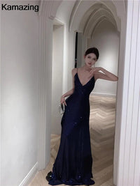 Elegant V-neck Sequin Graduation Dresses Women's Sexy Backless Split Bandage Runway Robe Summer Luxury Formal Occasion Clothes