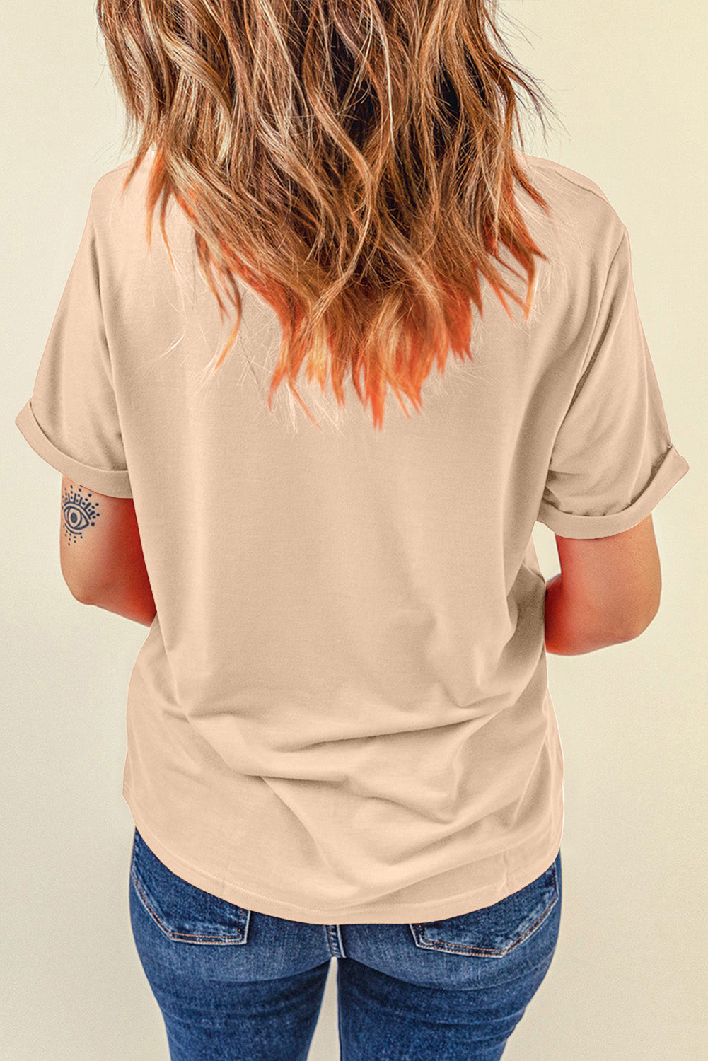 Khaki HOWDY Cowboy Hat Embroidered Graphic Tee