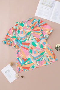 Women's Geometric Abstract Print Long Sleeve Shirt Dress