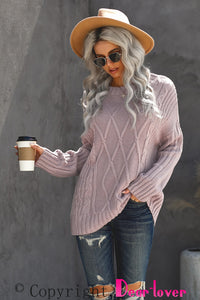 Wine Oversize Thick Pullover Sweater