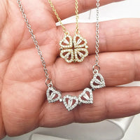 2022 Classic Fashion Ladies Love Clover Pendant Necklace Exquisite Micro-Inlaid Lucky Jewelry Girls Anniversary Wedding Gift