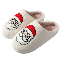 2024 Autumn Winter Family Fashion Slippers Women Home Warm Cartoon Flat Sandals Men Cute Non-slip Slides Couples Christmas Shoes