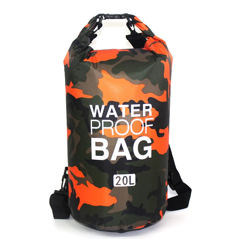 2/5/10/15/30L Outdoor Camouflage Waterproof Dry Bags Portable Rafting Diving Dry Bag Sack PVC Swimming Bags for River Trekking