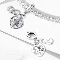 Fit Pandora 925 Original Bracelets Love Heart Flower Four Leaf Clover Turtle 925 Silver Charms Beads DIY Birthday Jewelry Gift