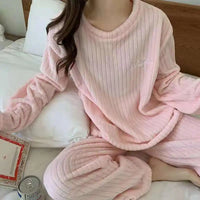 Winter Women's New Pajamas Homewear Suit Women's Fall and Winter Warm Clothes Coral Velvet Leisure Pajamas Padded Homewear