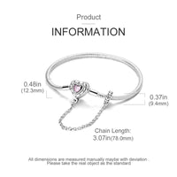 Original Bracelets 925 Silver 17-20CM Heart Safety 3mm Chain Snake Bone Bracelet Fit DIY Charms Bead Birthday Jewelry Gifts