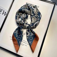 Red Small Square Scarf Women's Silk Scarf 70cm Letter Printed Scarf Square Shoulder Scarf Wholesale Headscarf Hair Accessories