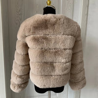 Women's Fashion faux fur coat super hot Autumn Winter women short Faux fox fur fluffy jacket high quality 7xl Ladies furry coats