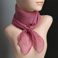 New 70X70cm Simulation Silk Scarves Women's Versatile Small Square Solid Chiffon Scarf Gauze Scarf Party Gift