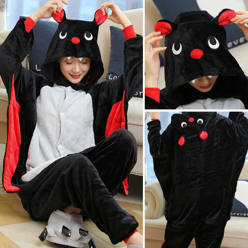 Kigurumi Totoro Panda Cartoon Onesies Kids Children Animal Pajamas Jumpsuits Women Men Sleepwear Onepiece Anime Cosplay Costumes