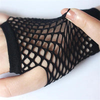 1 Pair Sexy Women Party Neon Fishnet Fingerless Long Gloves Sun Protection Sleeves Mesh Lace Thin Gloves Summer Arm Warmer