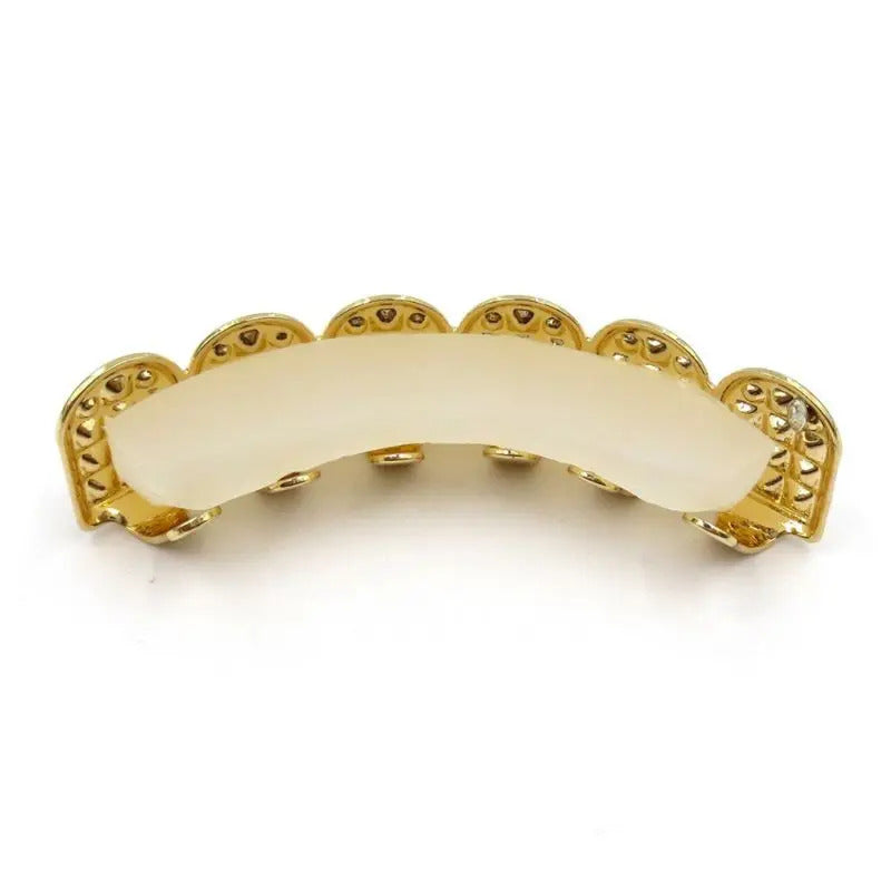 Fashion HIPHOP Tooth Braces Gold/Silver Teeth Top&Bottom with Diamonds Top & Bottom Grill Bling Jewellery for Men Women