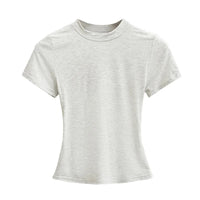 2024 New High Quality Casual T shirt Sexy Slim Short Sleeves Fashion Trend Solid Women Clothing y2k Tops