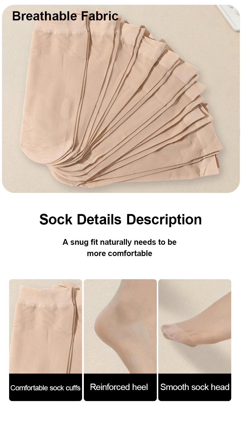 10/20 Pairs Women Solid Color Socks Summer Lightweight Skin Friendly Versatile Fashionable Socks Comfortable Mid Length Socks