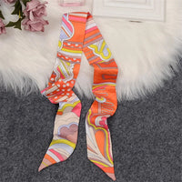 Horse Printing Bag Scarf 2024 New Small Skinny Silk Scarf Women Luxury Brand Foulard Women Tie Fashion Head Scarves For Ladies