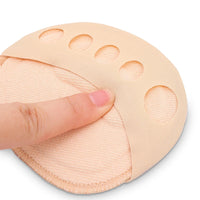 10pcs Front Foot Pads Women's Summer Thin Anti Wear High Heel Pads Non Slip Half Palm Five Finger Sock Invisible Split Toe Socks