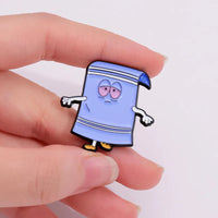 Comedy Cartoon Anime Enamel Pins Custom Fantastic Towel Brooches Lapel Badges Funny Jewelry Gift for Friends