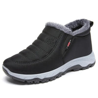 Women's Fleece Lined Snow Boots, Winter Warm Waterproof Slip on Ankle Boots, Thermal Outdoor Short Boots