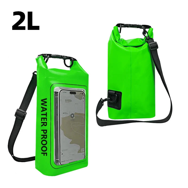 2L Dry Bag Touch Screen Waterproof Bags For Trekking Drifting Rafting Surfing kayak Outdoor Sports Bags Camping Equipment XA394Q