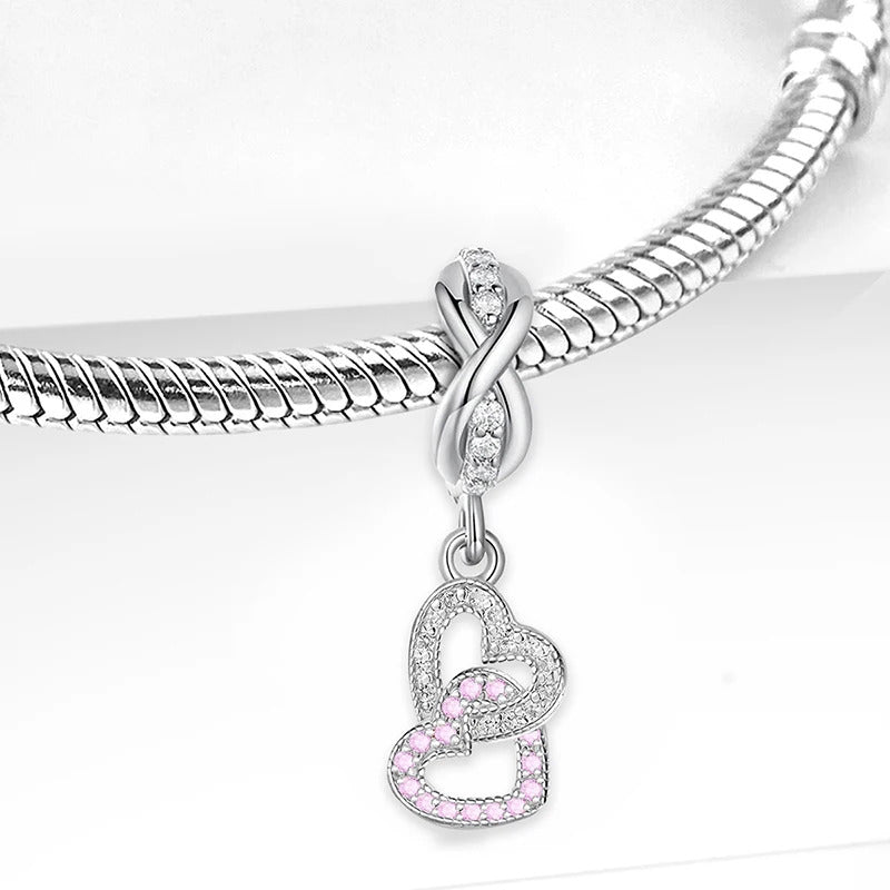 Fit Pandora 925 Original Bracelets Love Heart Flower Four Leaf Clover Turtle 925 Silver Charms Beads DIY Birthday Jewelry Gift