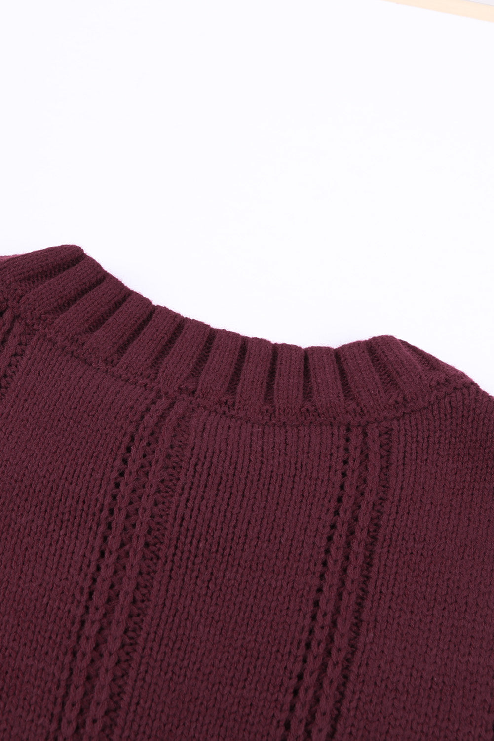 Wine Oversize Thick Pullover Sweater